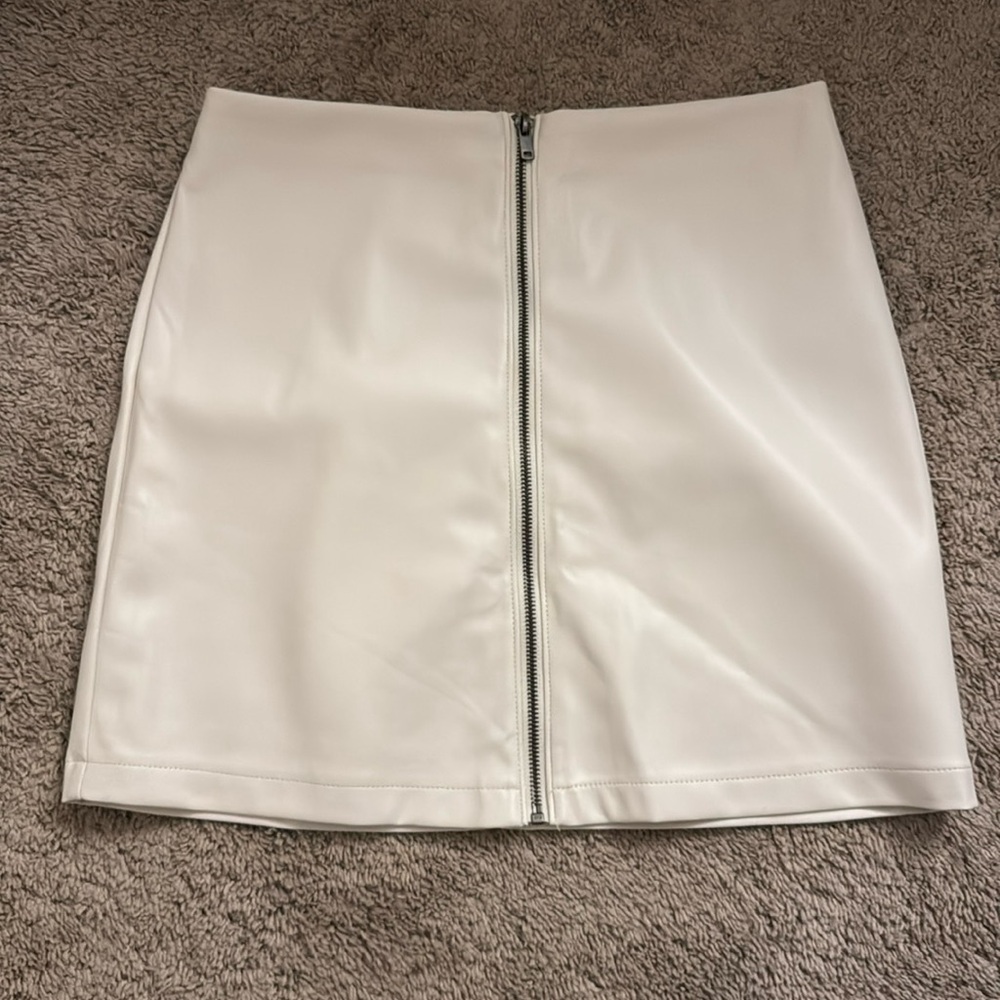 abercrombie leather skirt